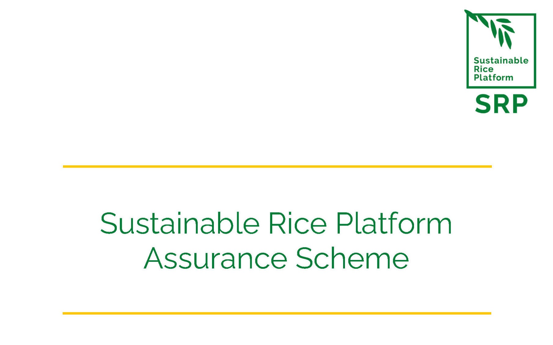 SRP Assurance Scheme 2.0