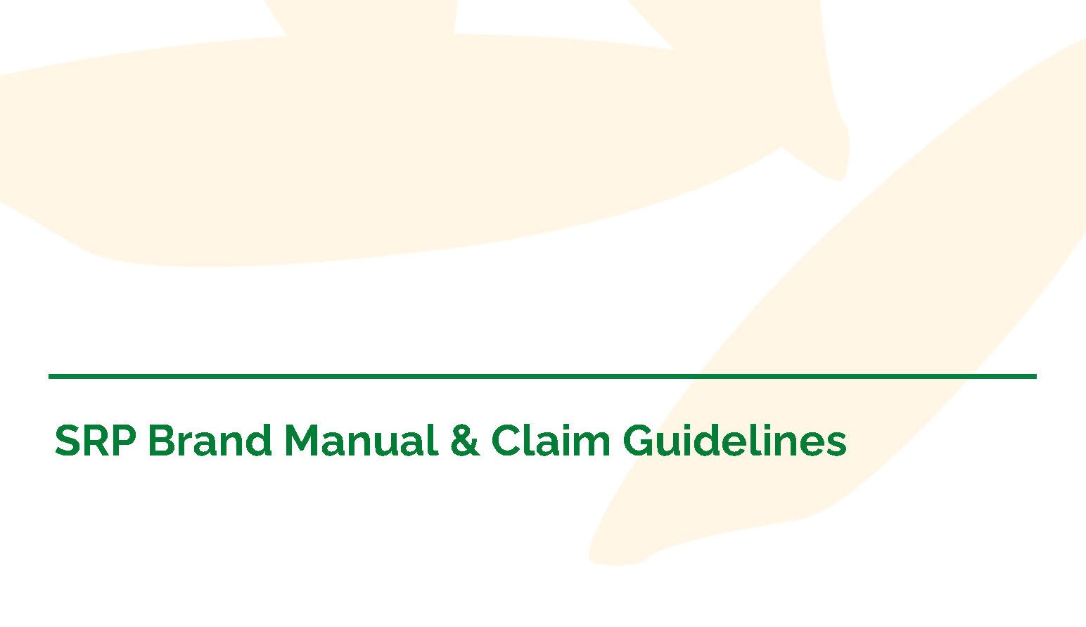 SRP Brand Manual & Claim Guidelines